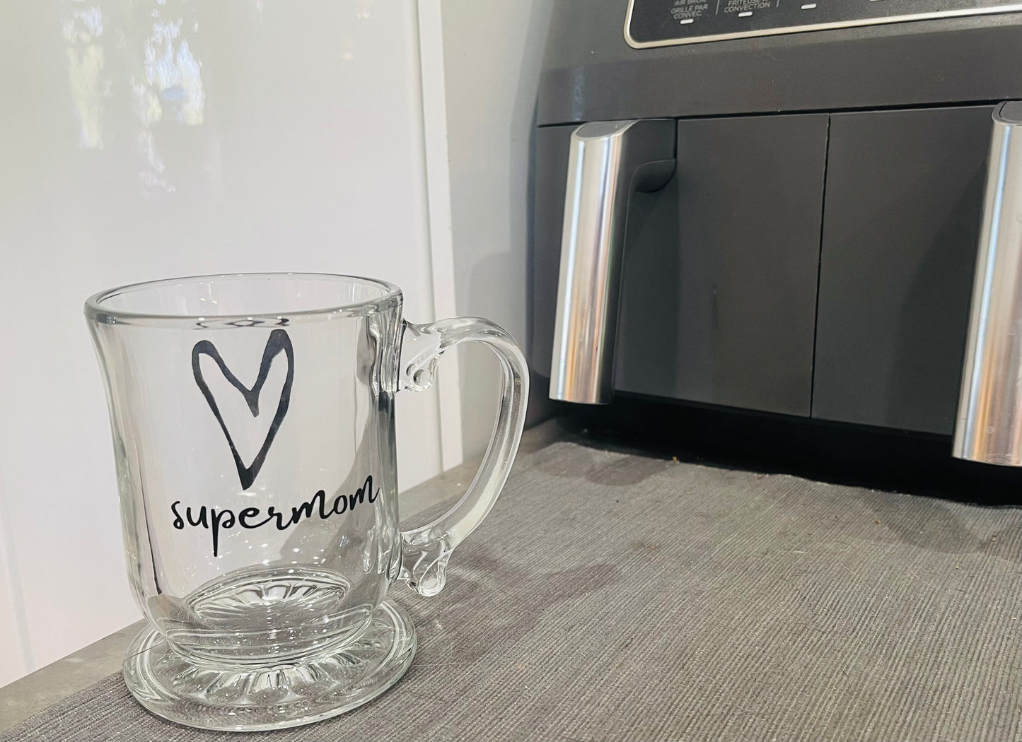 "Supermom" Glass Mug